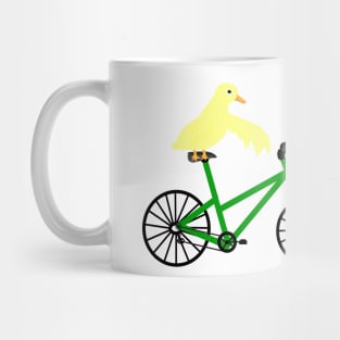 Duck On A Green Bicycle Mug